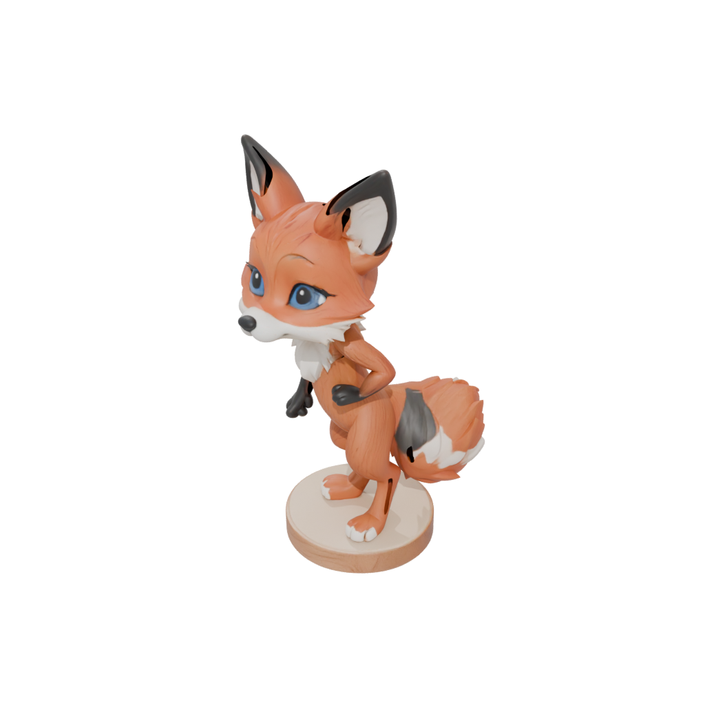 Woodgrain Chibi Flexi Red Fox