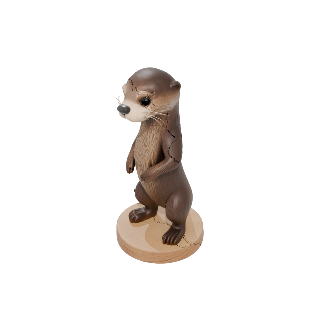 Woodgrain Chibi Flexi River Otter