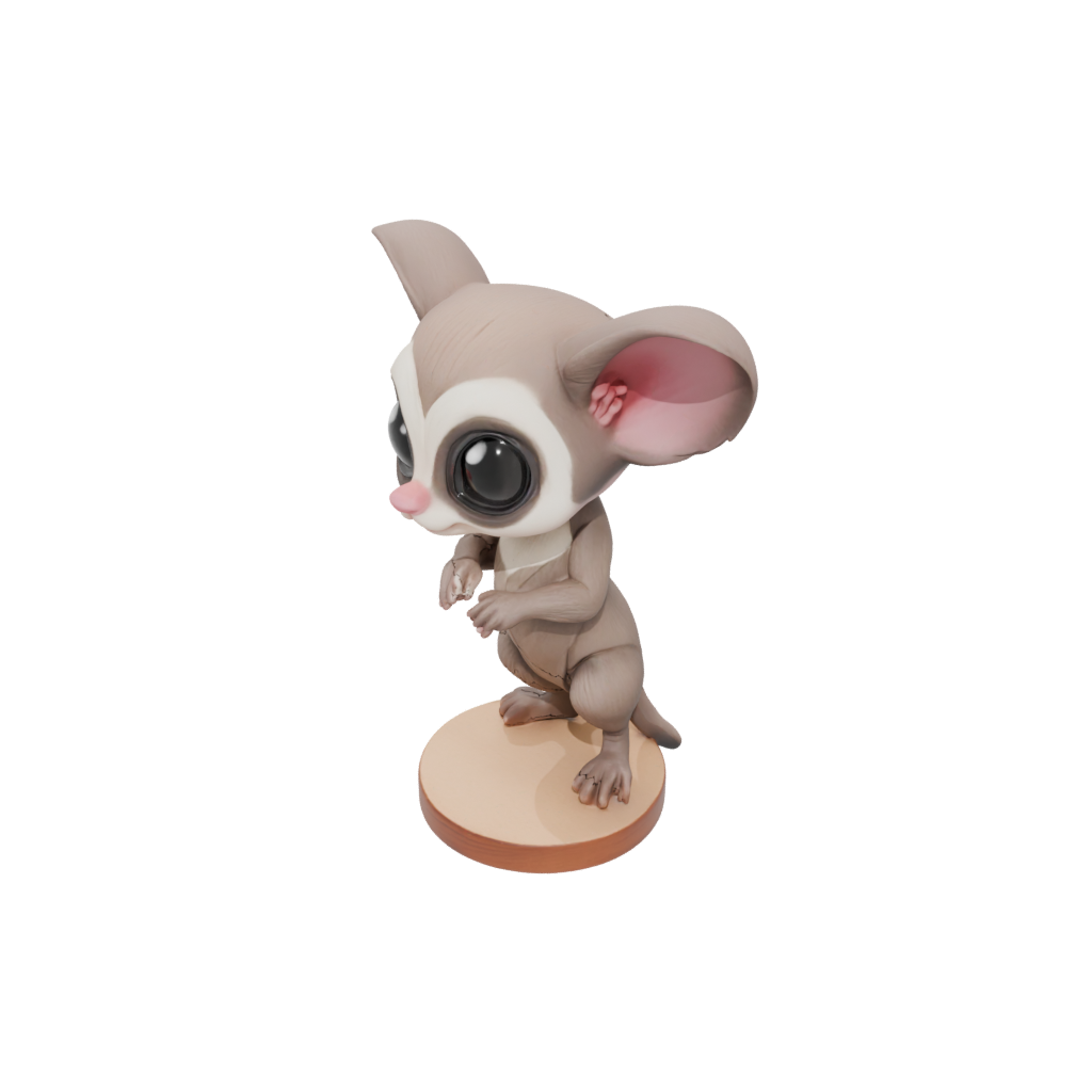 Woodgrain Chibi Flexi Sugar Glider