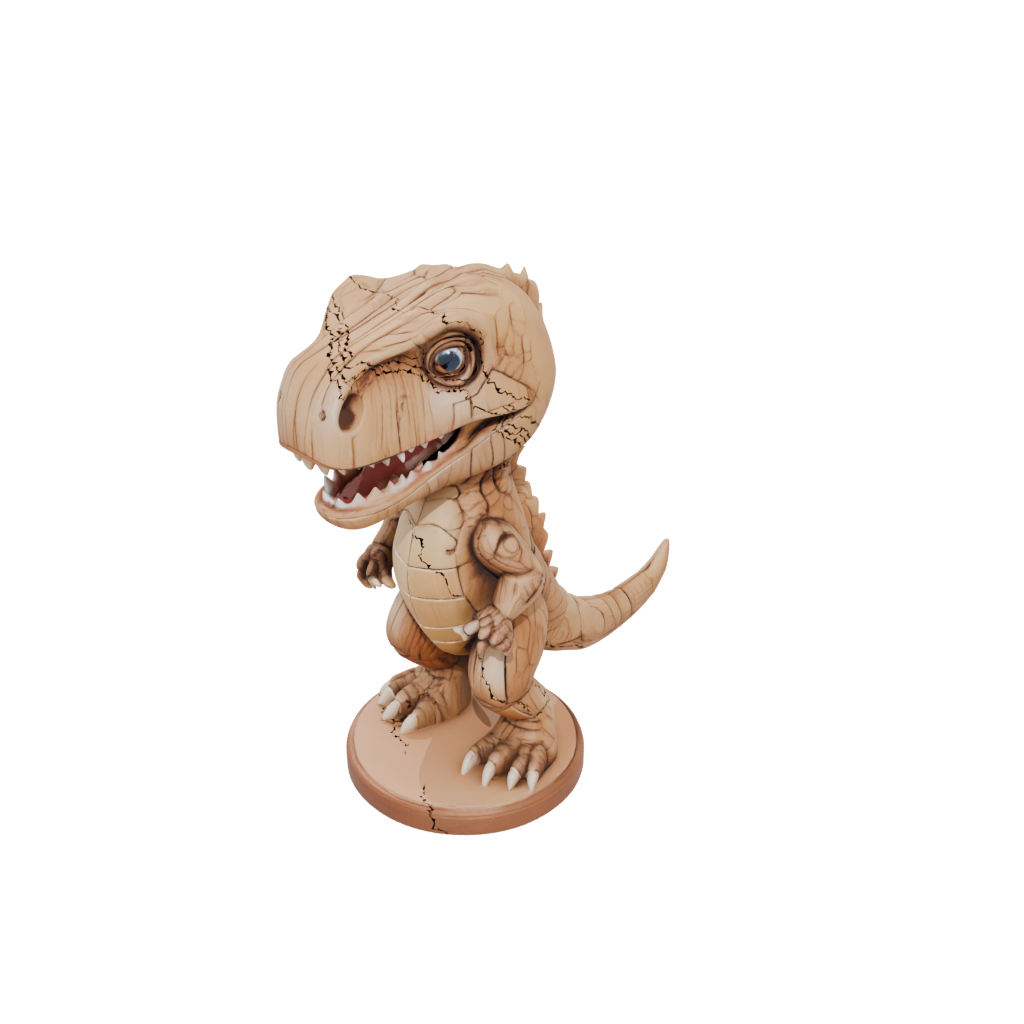Woodgrain Chibi Flexi Tyrannosaurus Rex