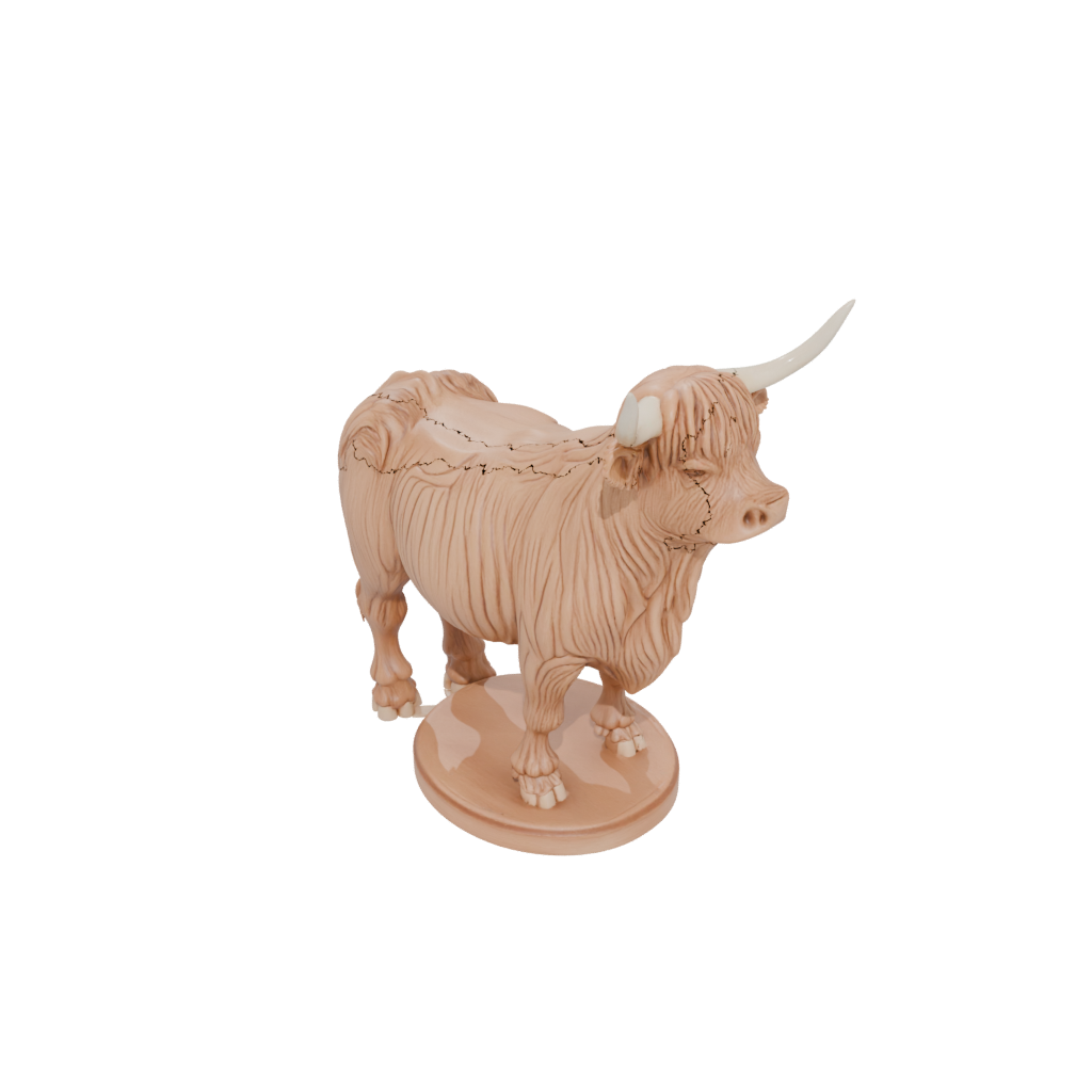 Woodgrain Flexi Highland Cow