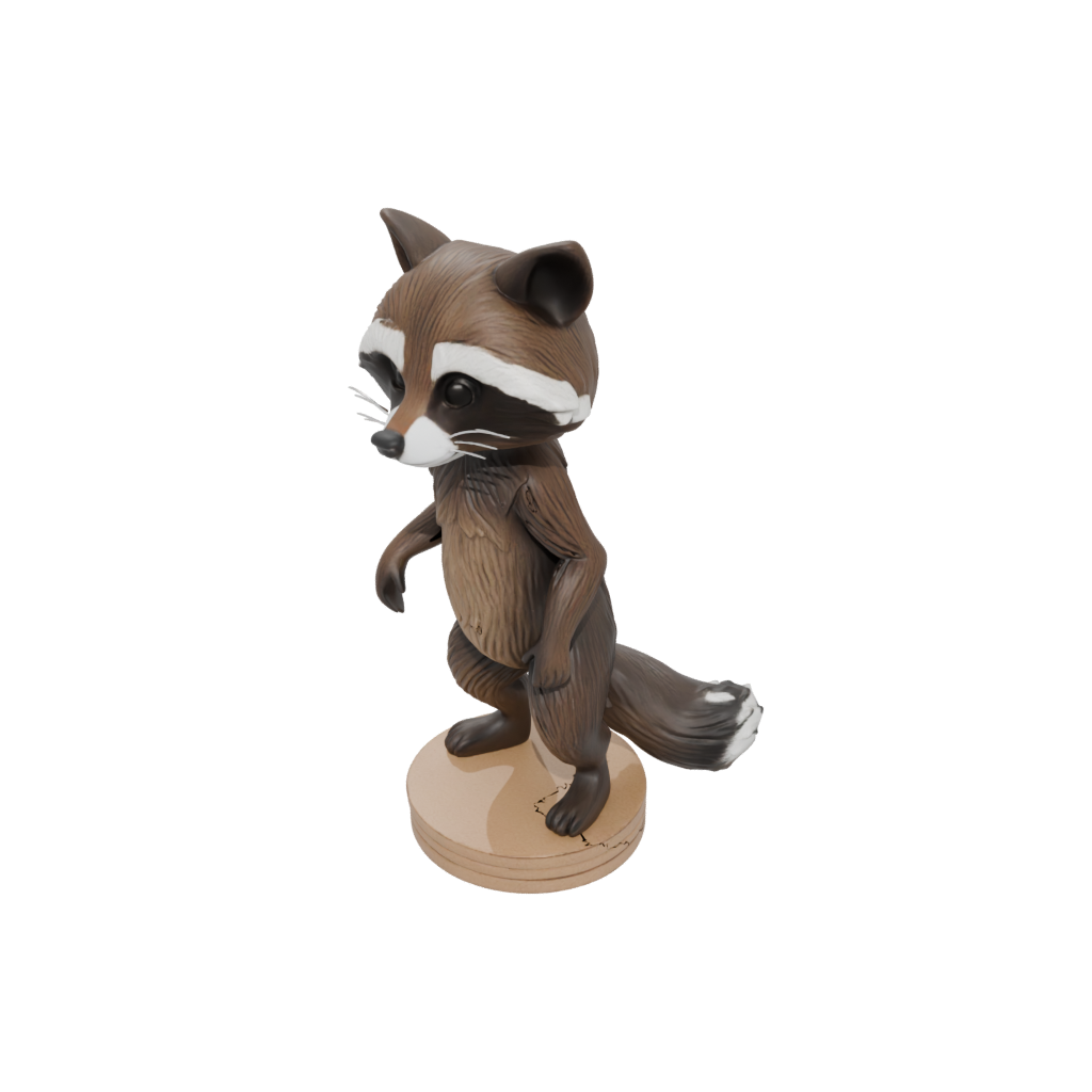 Woodgrain Flexi Raccoon
