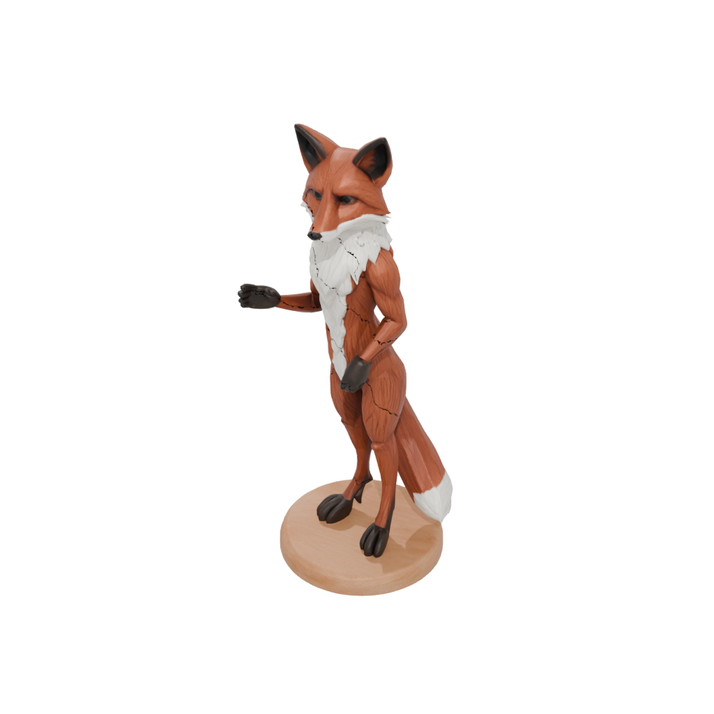 Woodgrain Flexi Red Fox