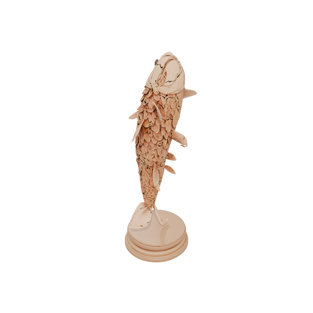 Woodgrain Floral Flexi Koi Fish