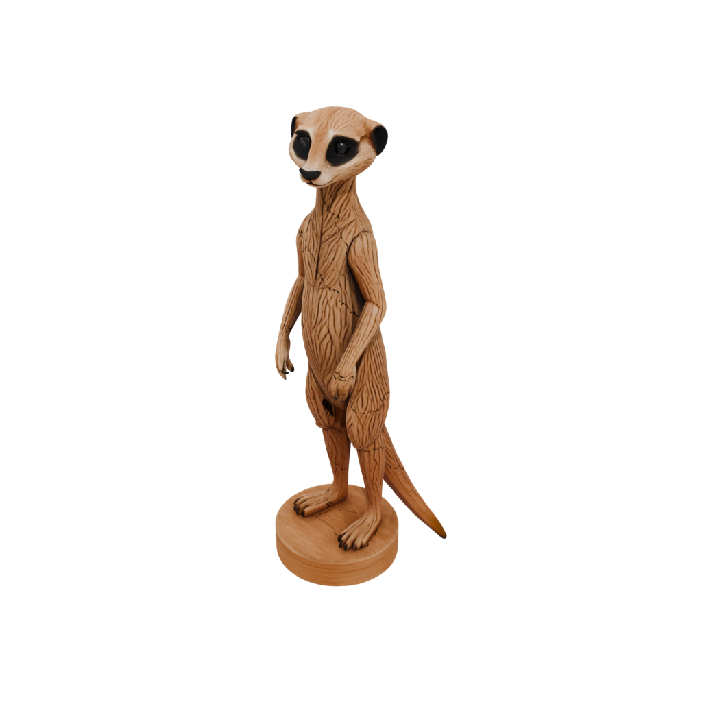 Woodgrain Floral Flexi Meerkat
