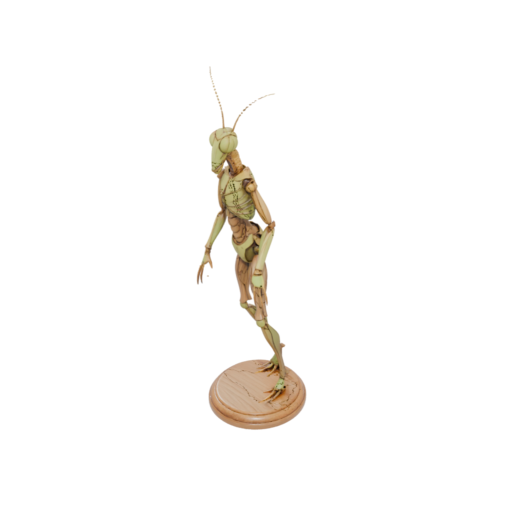 Woodgrain Floral Flexi Praying Mantis