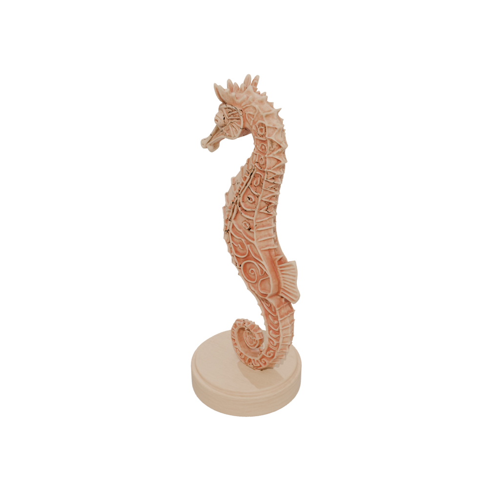 Woodgrain Floral Flexi Seahorse