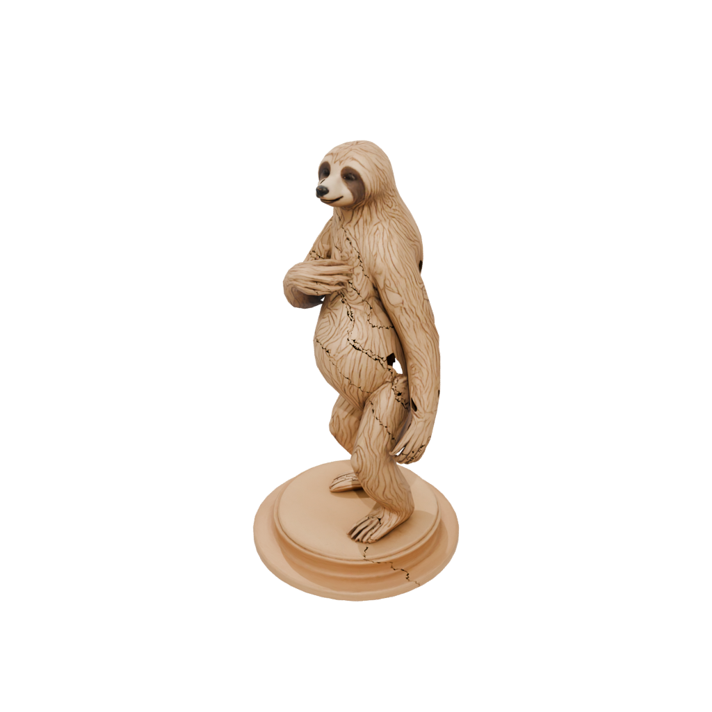 Woodgrain Floral Flexi Sloth