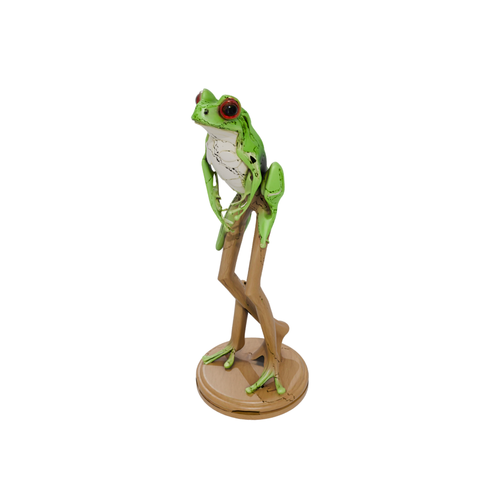 Woodgrain Floral Flexi Tree Frog