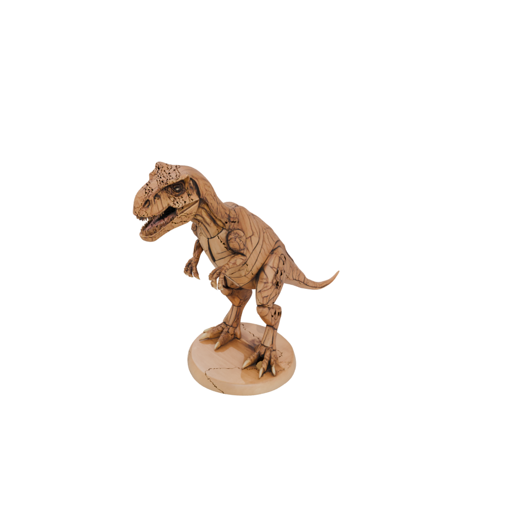 Woodgrain Floral Flexi Tyrannosaurus Rex