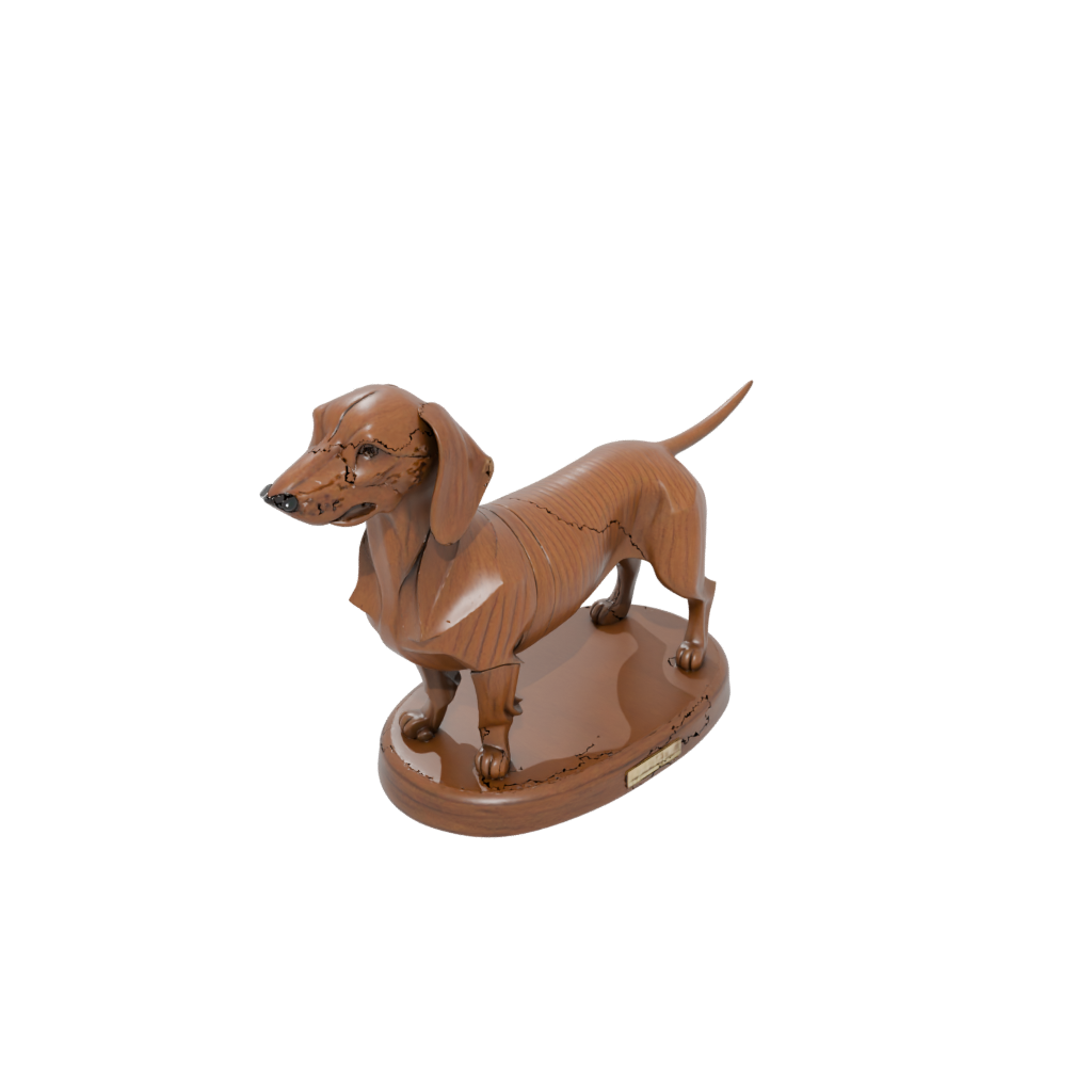 Woodgrain Geo Flexi Dachshund Dog