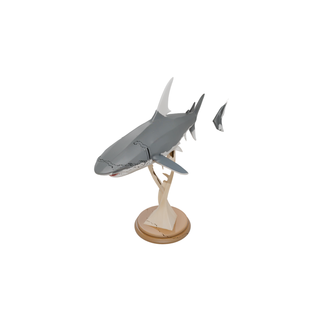 Woodgrain Geo Flexi Great White Shark