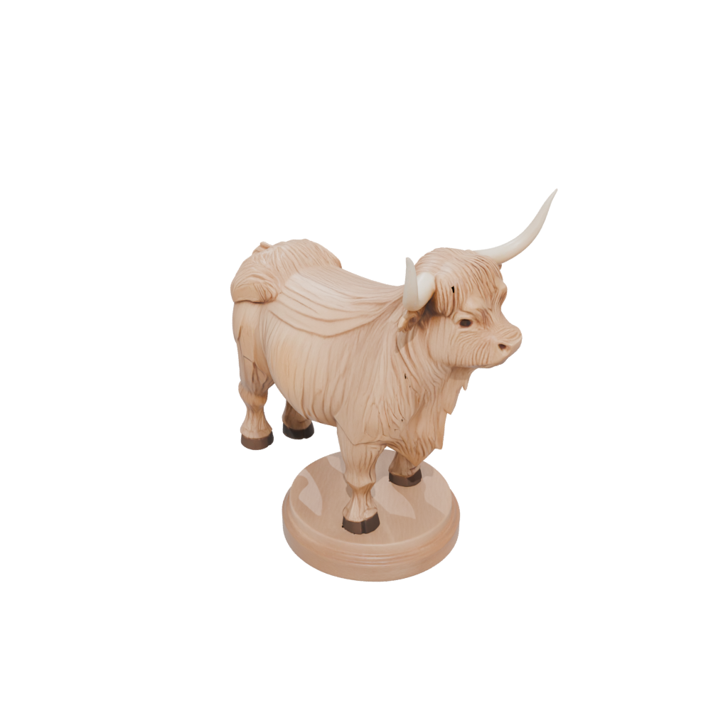 Woodgrain Geo Flexi Highland Cow