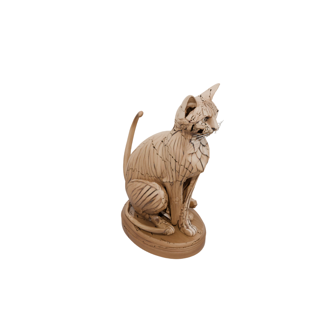Woodgrain Geo Flexi Tabby Cat