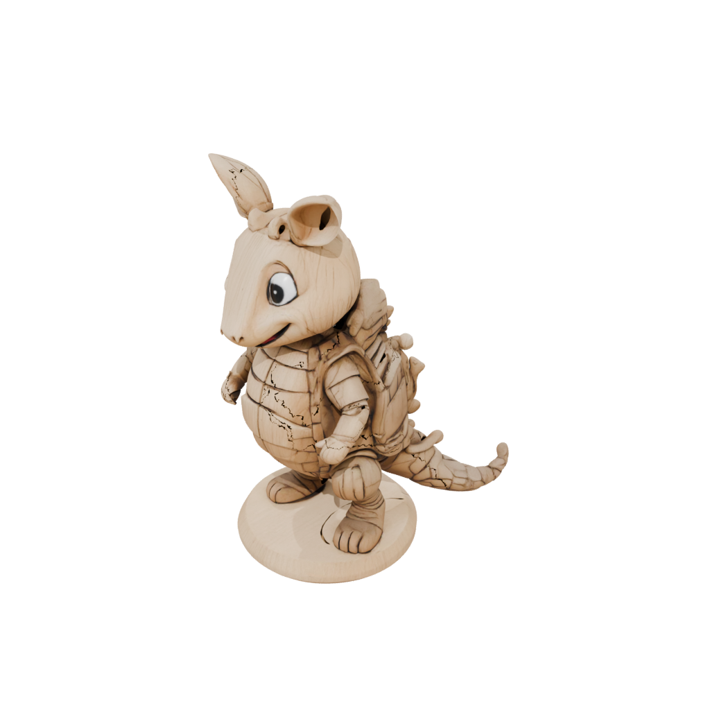 Woodgrain Kawaii Flexi Armadillo