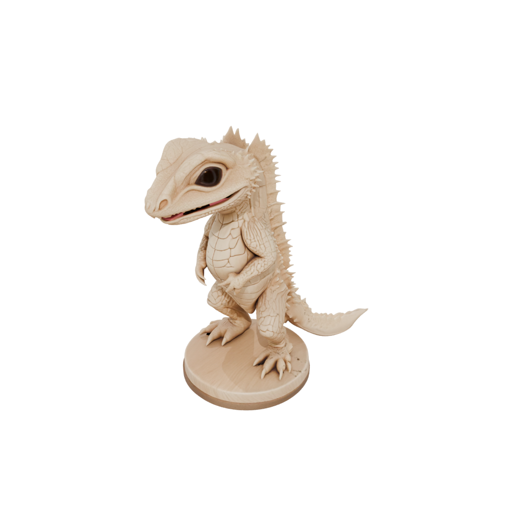 Woodgrain Kawaii Flexi Bearded Dragon
