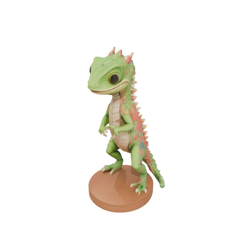 Woodgrain Kawaii Flexi Chameleon