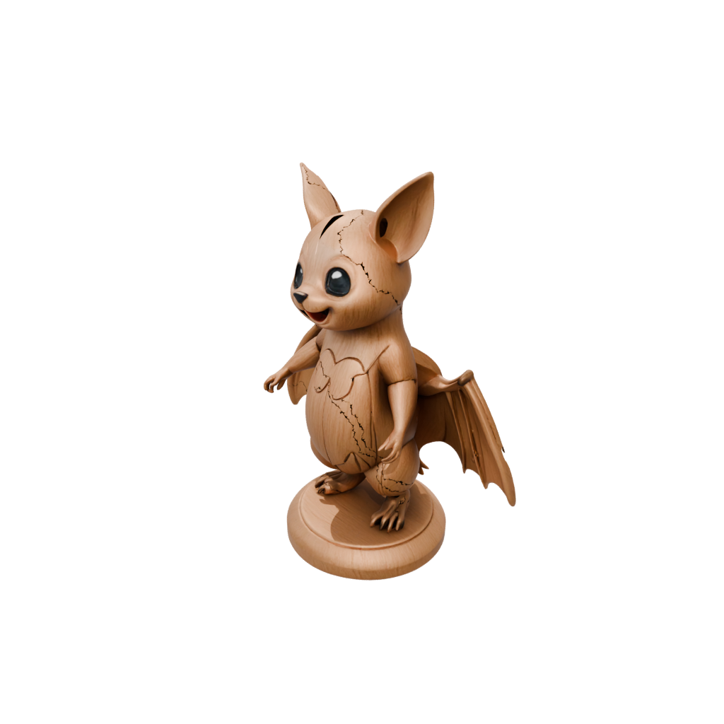 Woodgrain Kawaii Flexi Fruit Bat