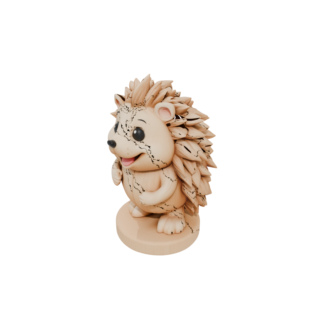 Woodgrain Kawaii Flexi Hedgehog