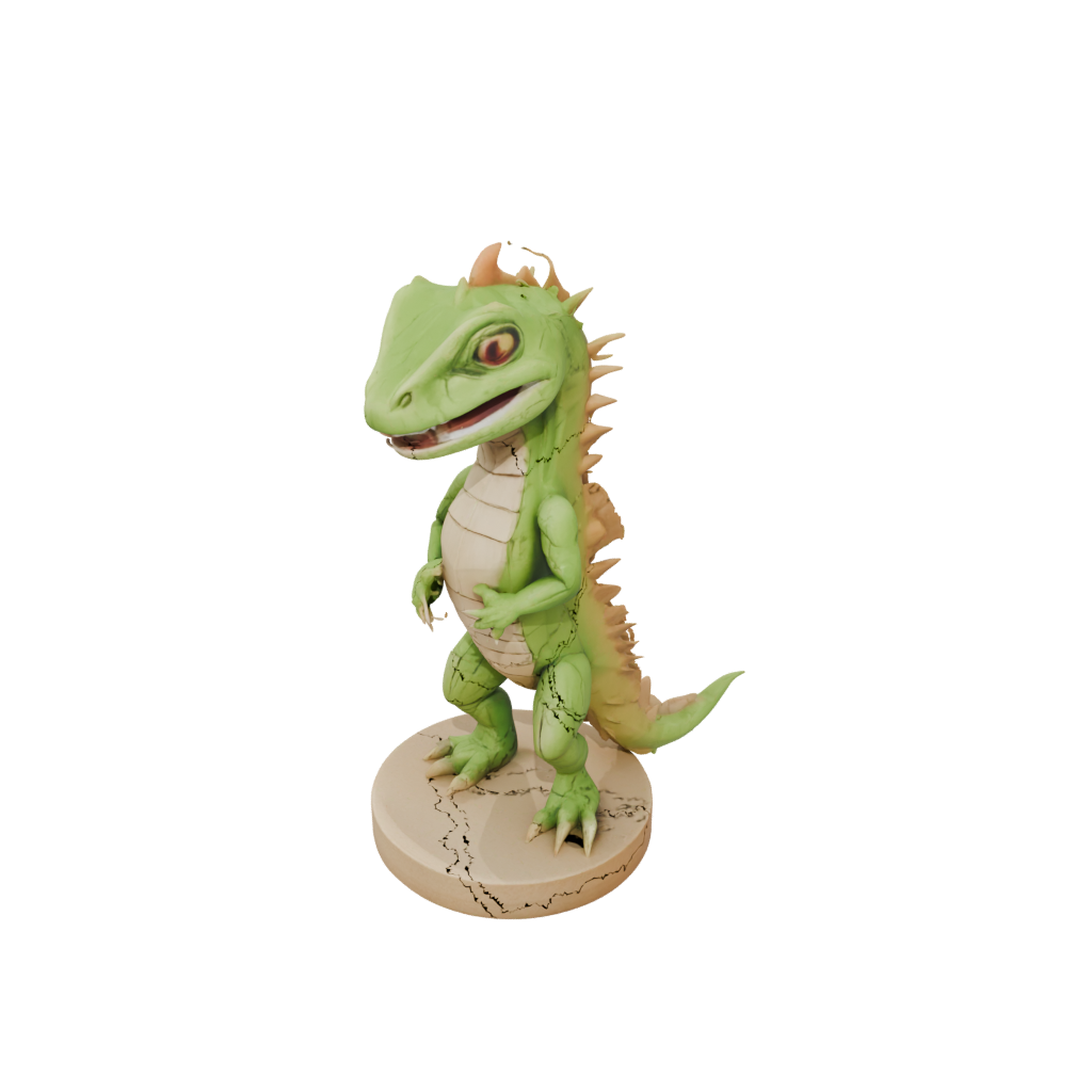 Woodgrain Kawaii Flexi Iguana