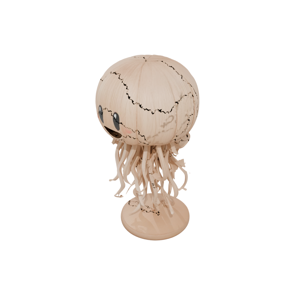Woodgrain Kawaii Flexi Jellyfish