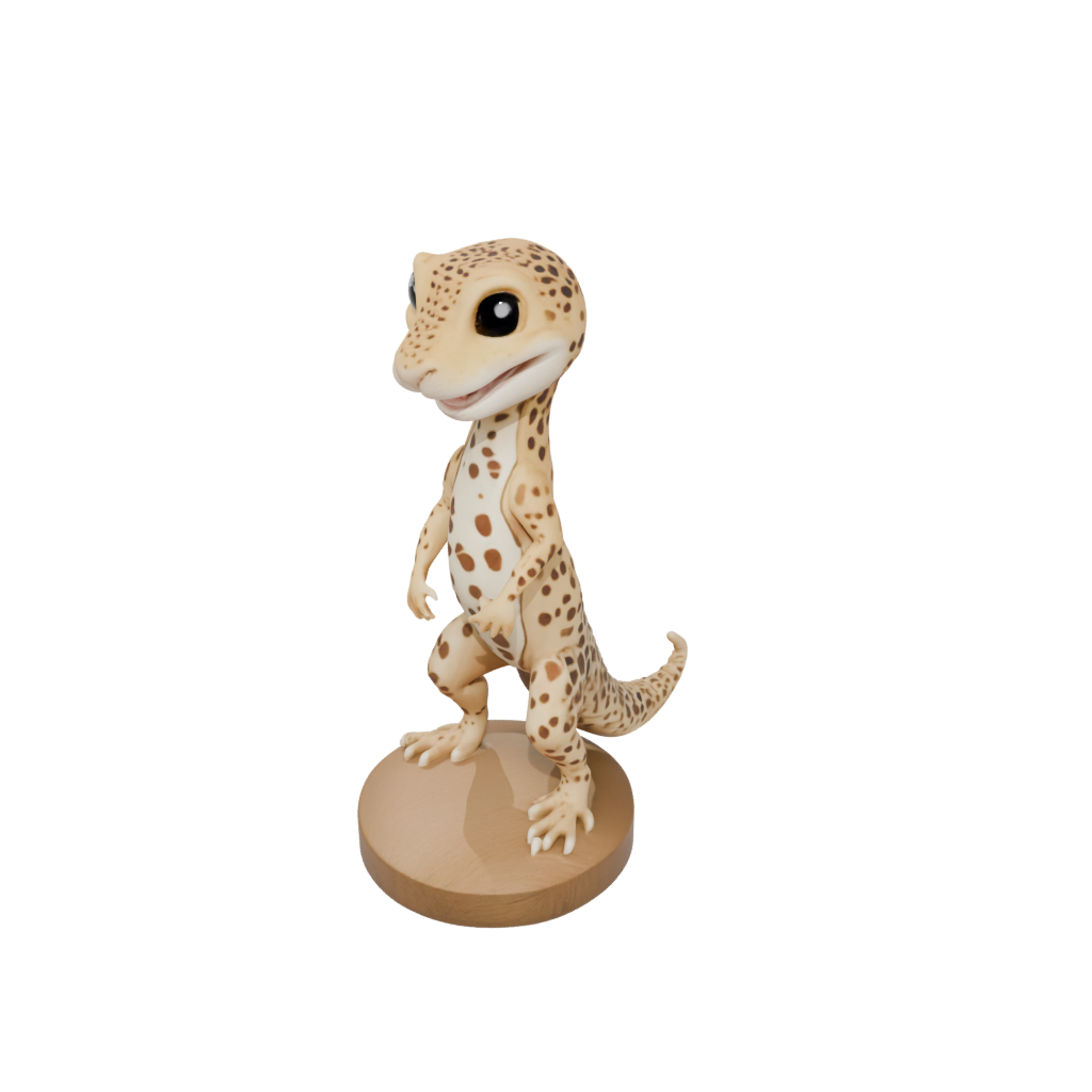 Woodgrain Kawaii Flexi Leopard Gecko