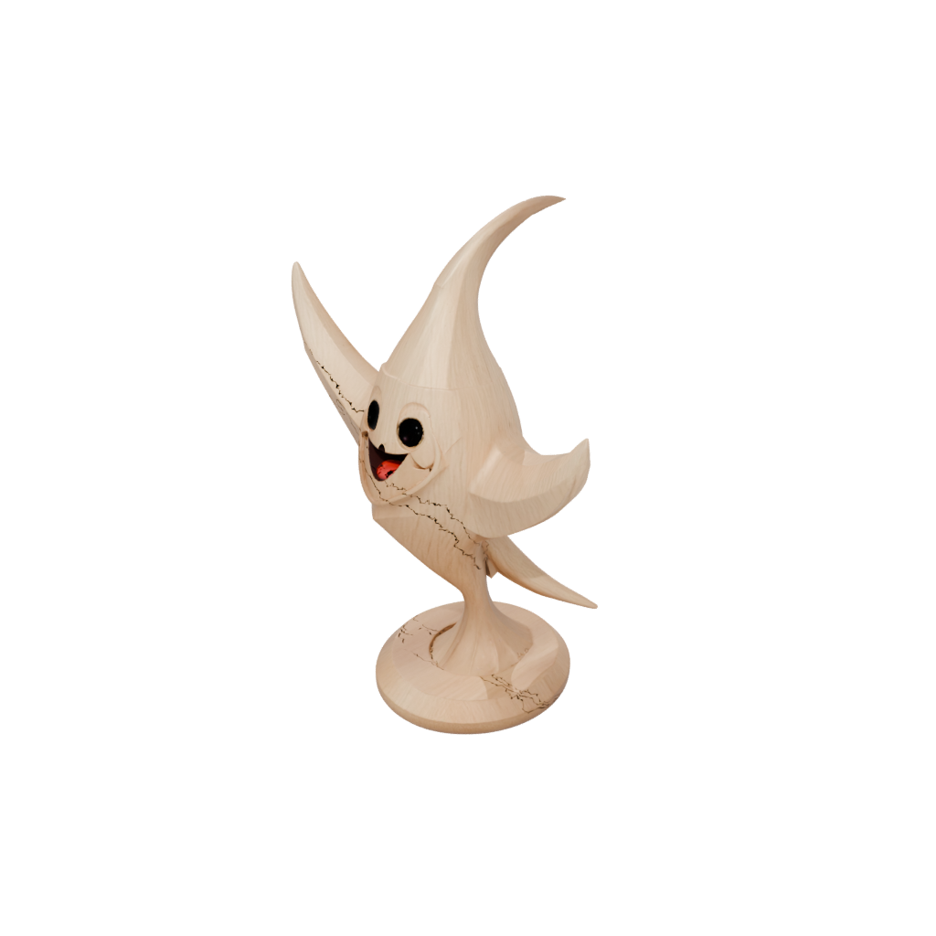 Woodgrain Kawaii Flexi Manta Ray