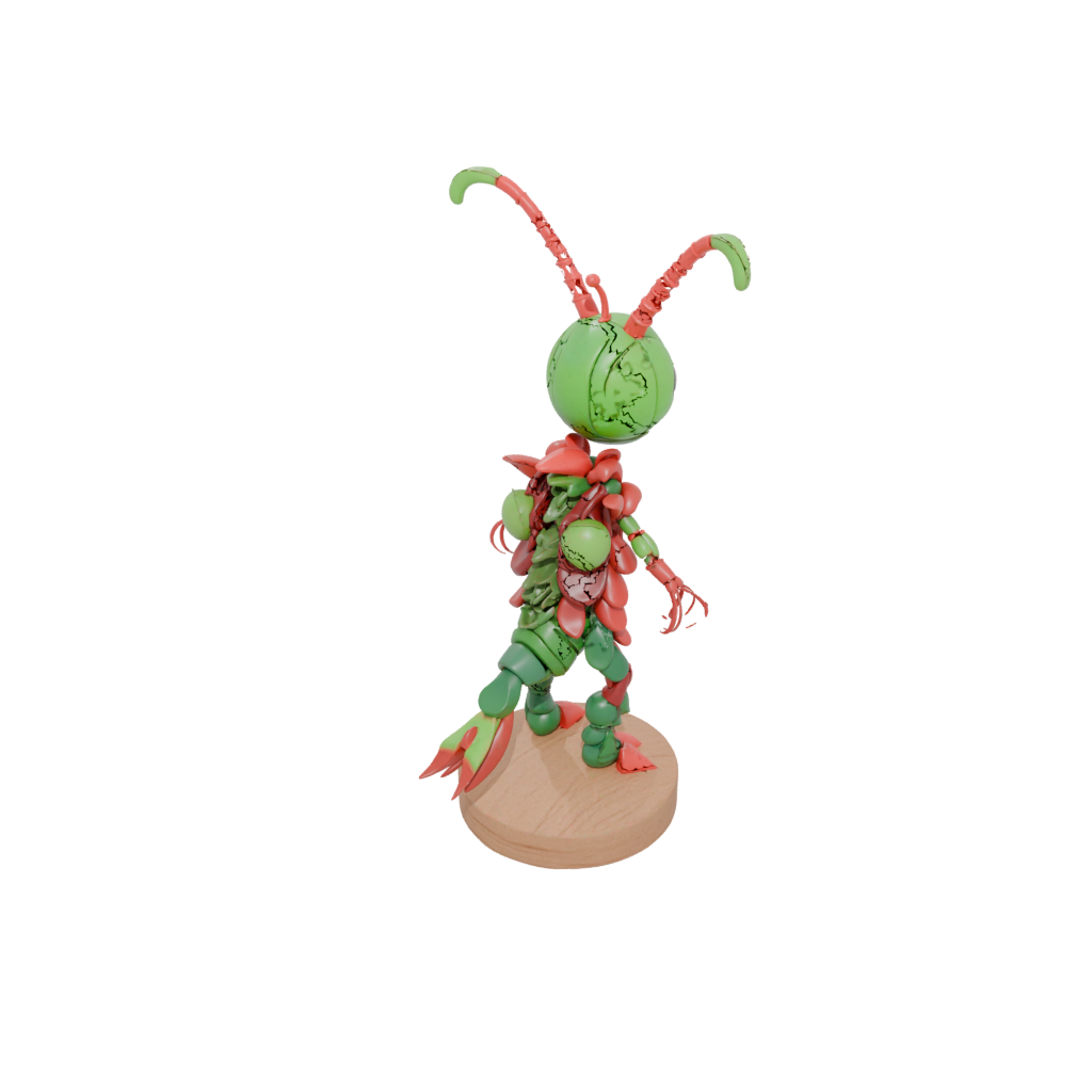 Woodgrain Kawaii Flexi Mantis Shrimp
