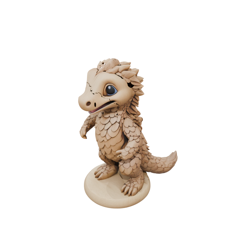 Woodgrain Kawaii Flexi Pangolin