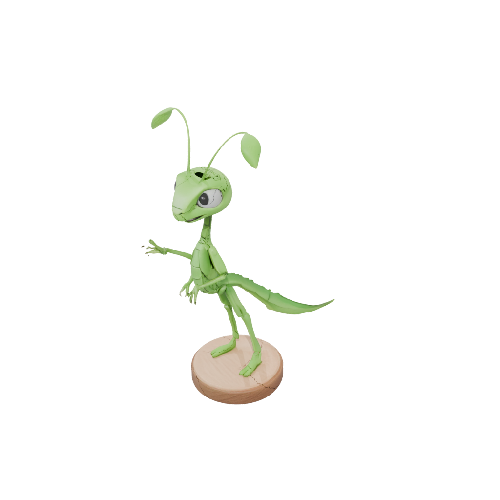 Woodgrain Kawaii Flexi Praying Mantis
