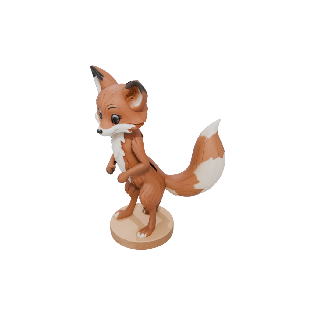 Woodgrain Kawaii Flexi Red Fox