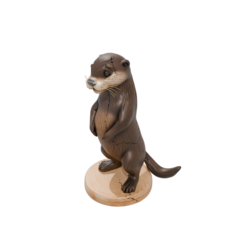 Woodgrain Kawaii Flexi River Otter