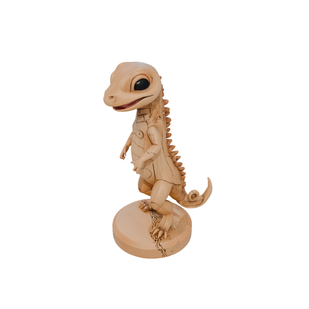 Woodgrain Kawaii Flexi Salamander