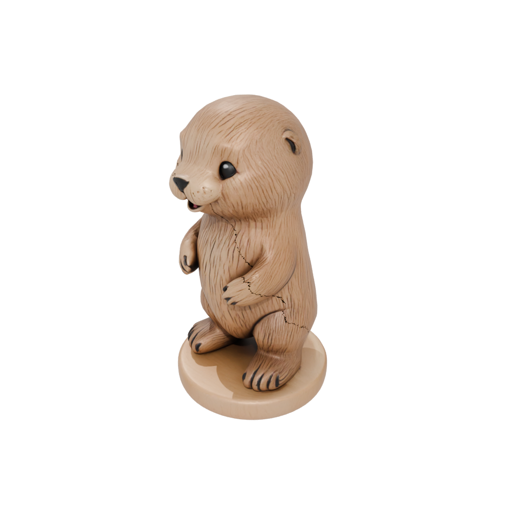 Woodgrain Kawaii Flexi Sea Otter