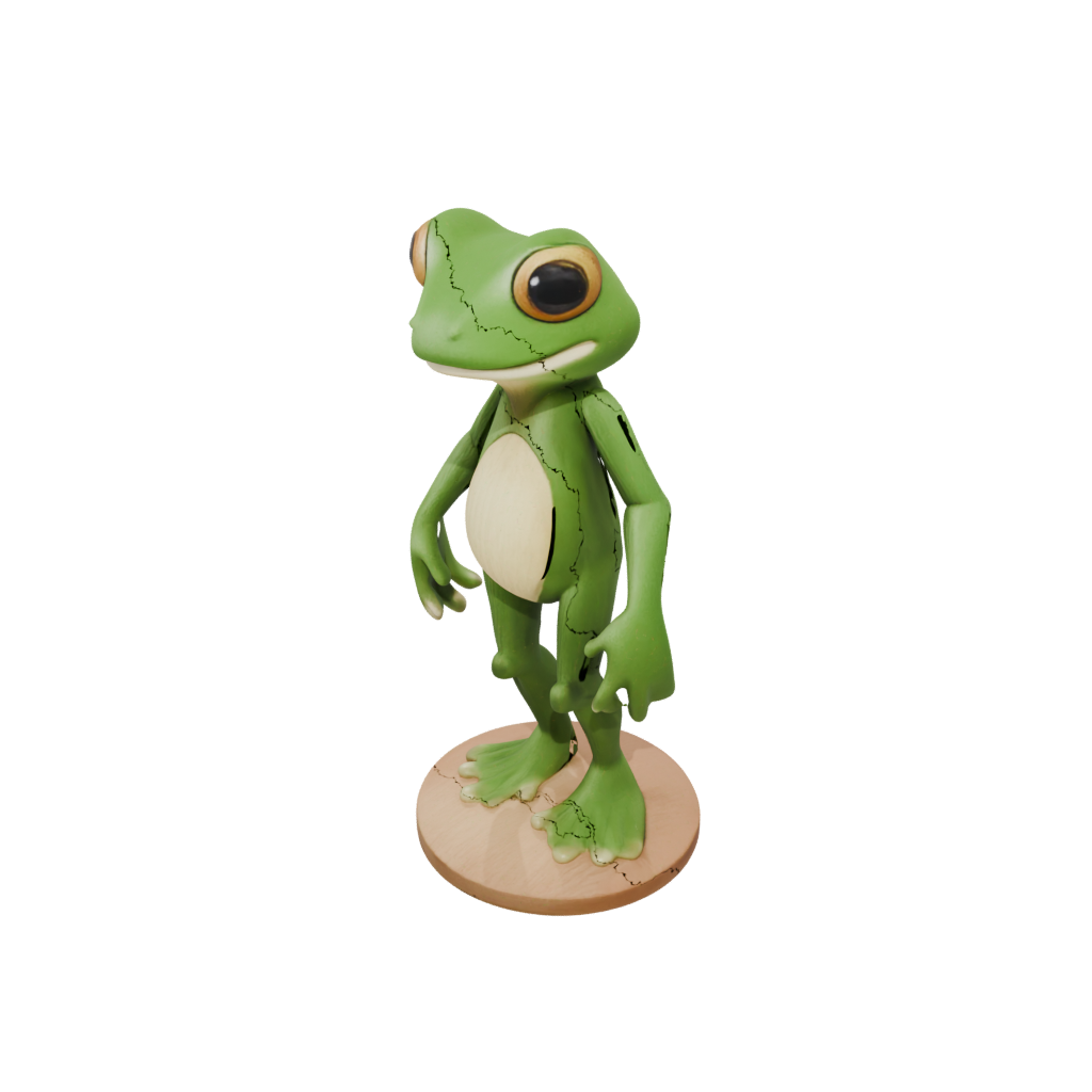 Woodgrain Kawaii Flexi Tree Frog