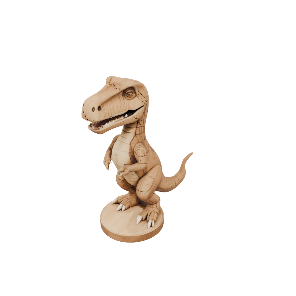 Woodgrain Kawaii Flexi Tyrannosaurus Rex