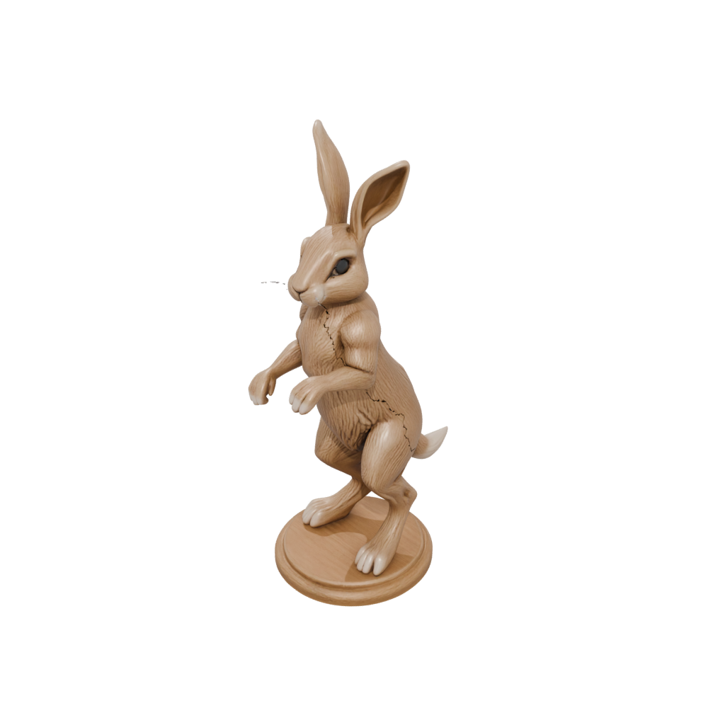 Woodgrain Realistic Flexi Bunny Rabbit