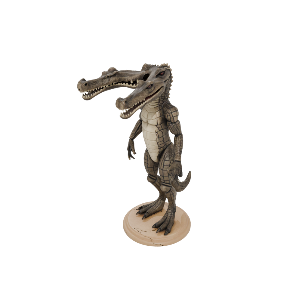 Woodgrain Realistic Flexi Crocodile