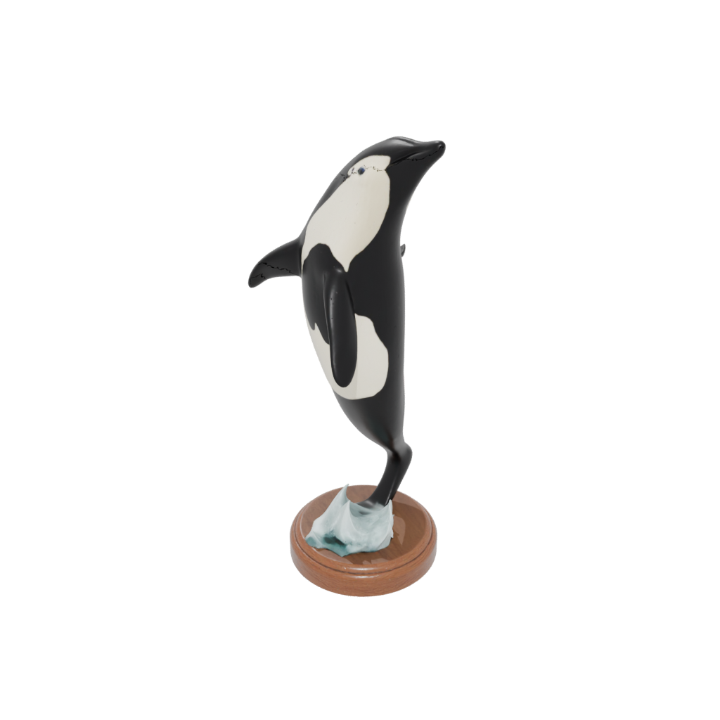 Woodgrain Realistic Flexi Orca Whale