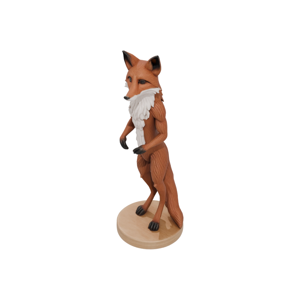 Woodgrain Realistic Flexi Red Fox