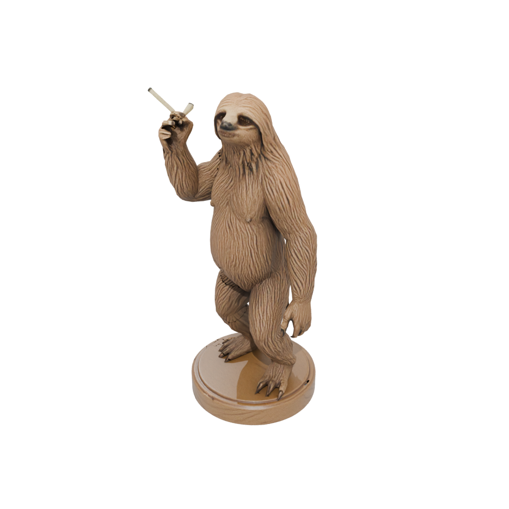 Woodgrain Realistic Flexi Sloth