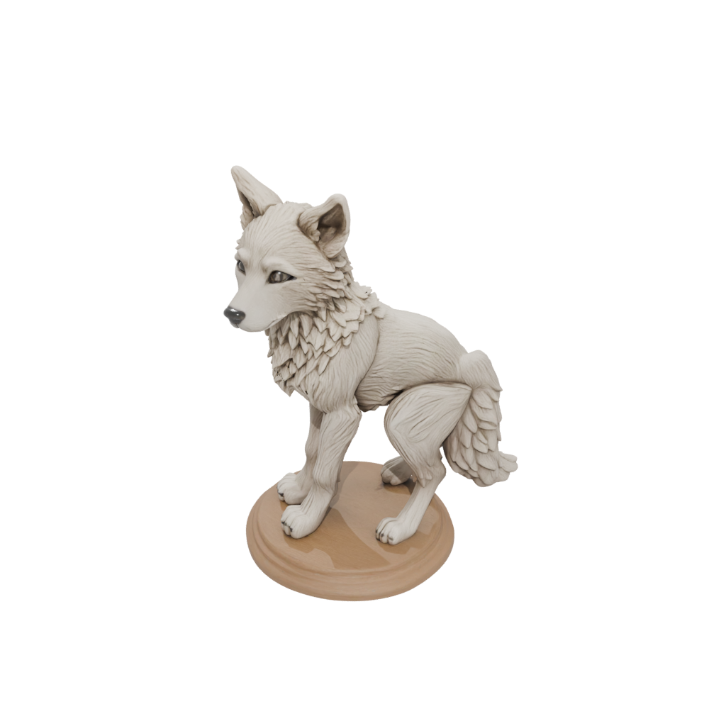 Woodgrain Realistic Flexi Wolf Pup