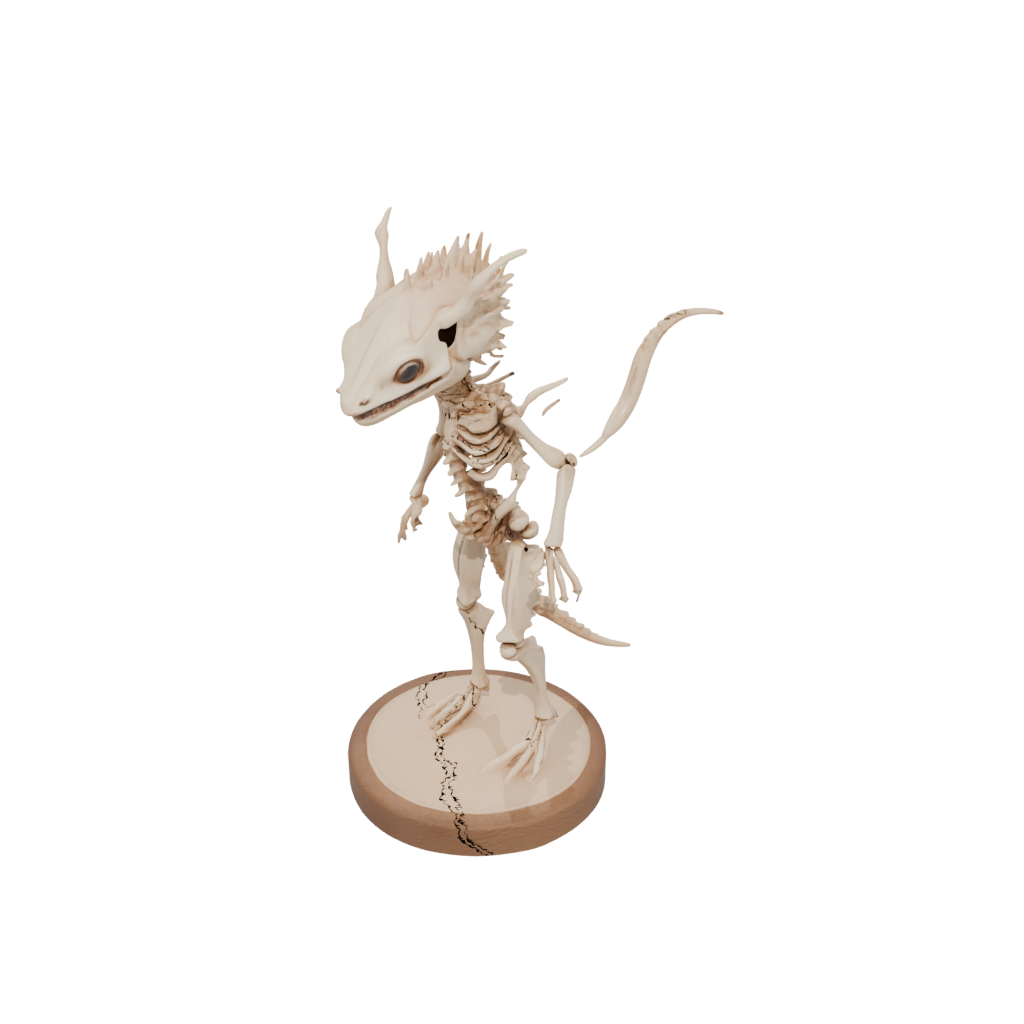 Woodgrain Skeleton Flexi Axolotl