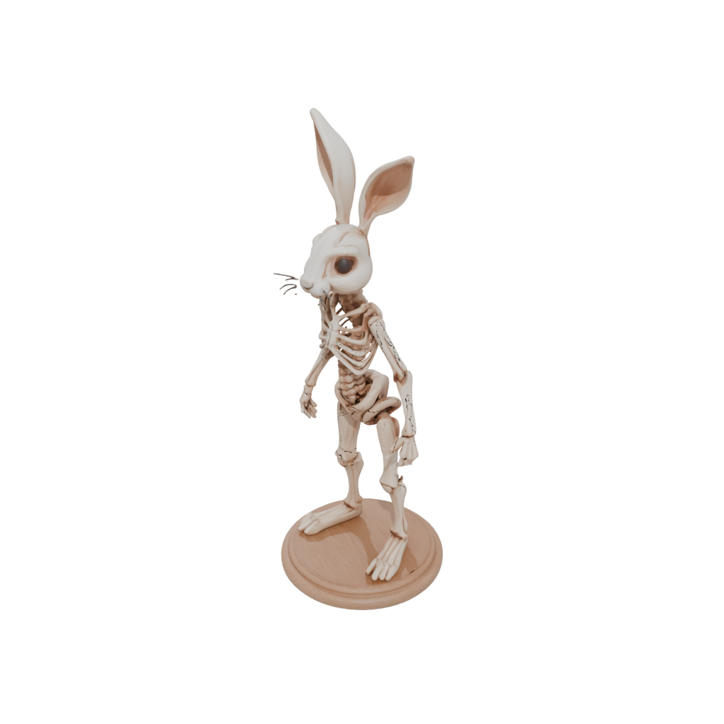 Woodgrain Skeleton Flexi Bunny Rabbit