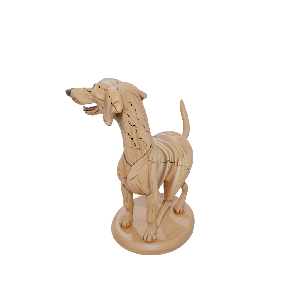 Woodgrain Skeleton Flexi Dachshund Dog