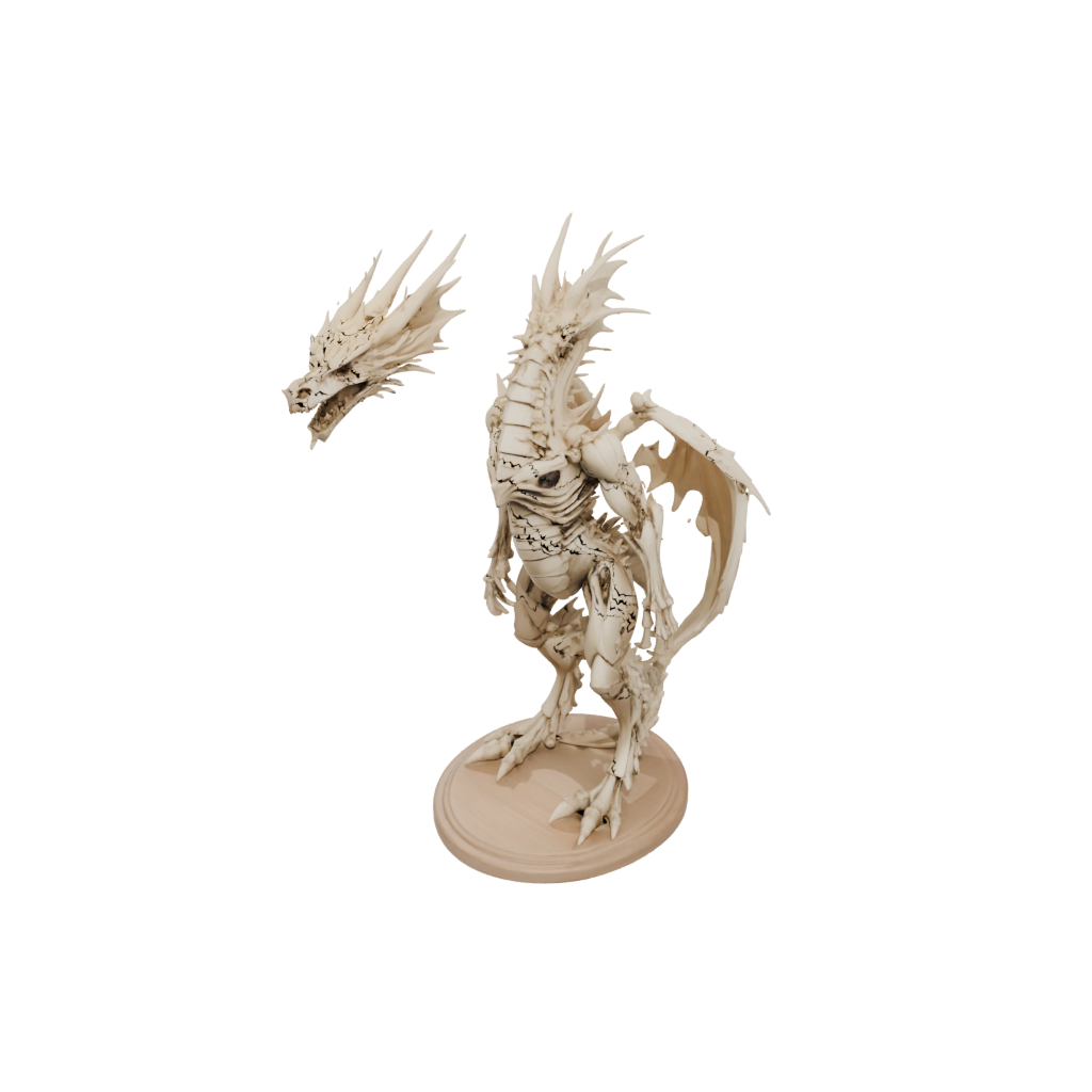 Woodgrain Skeleton Flexi Dragon