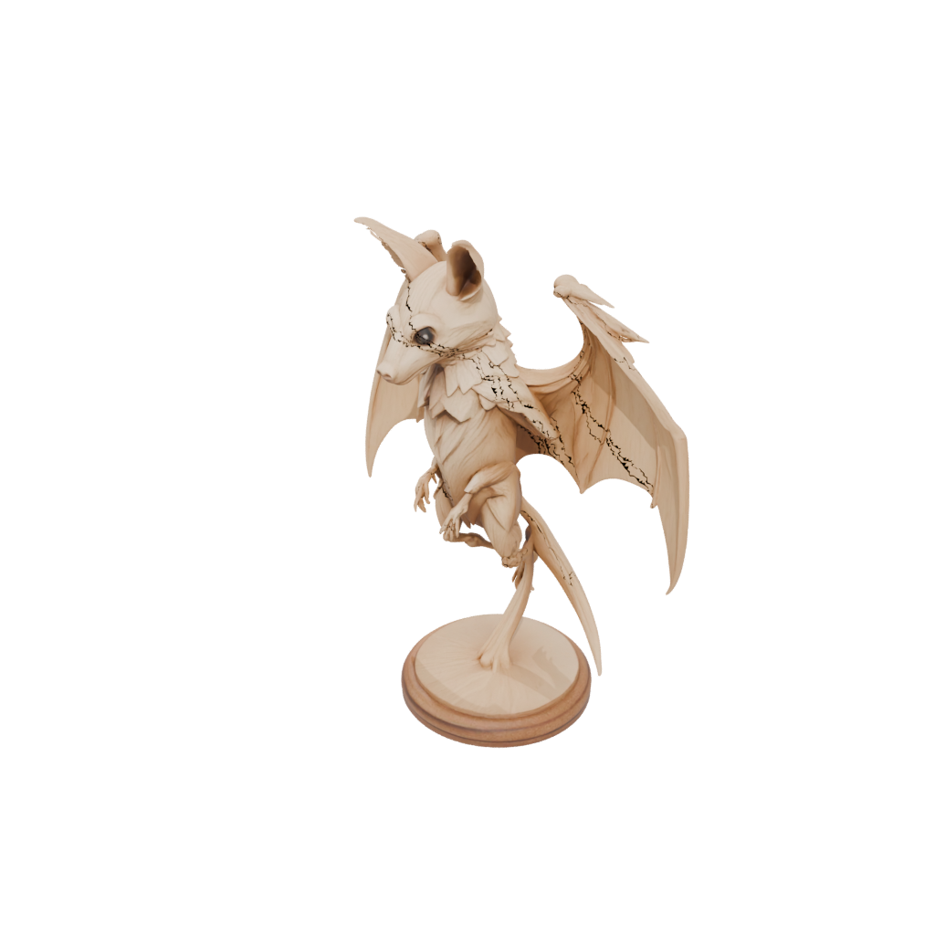 Woodgrain Skeleton Flexi Fruit Bat