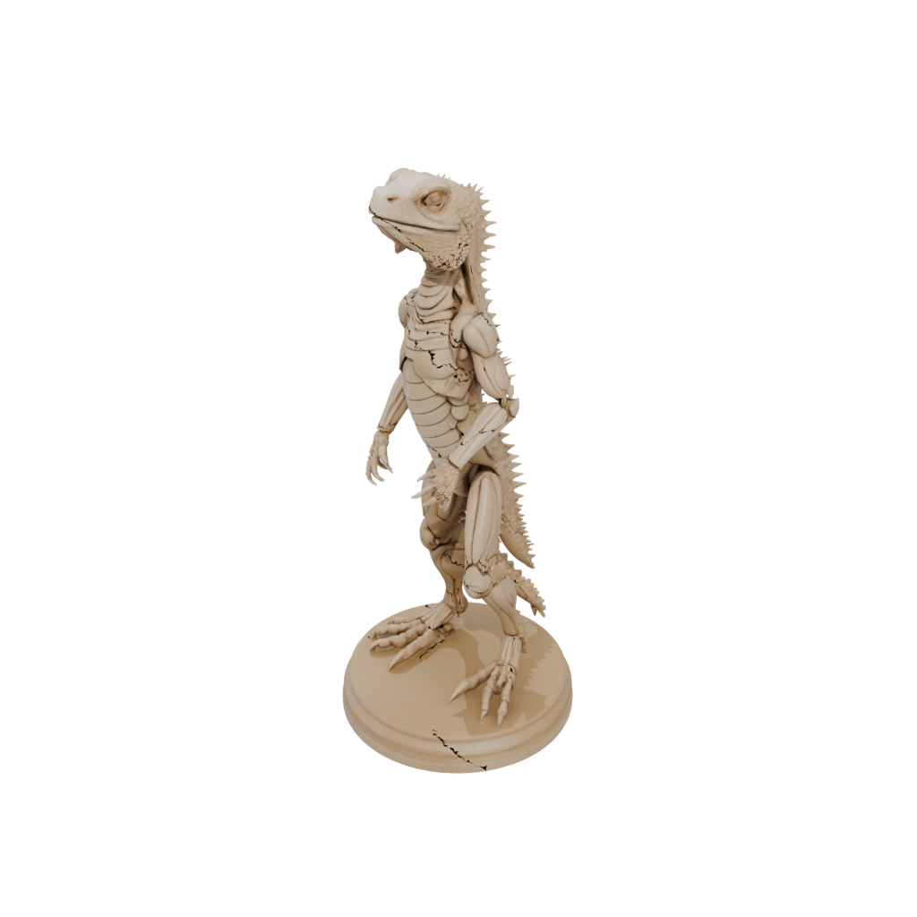 Woodgrain Skeleton Flexi Iguana