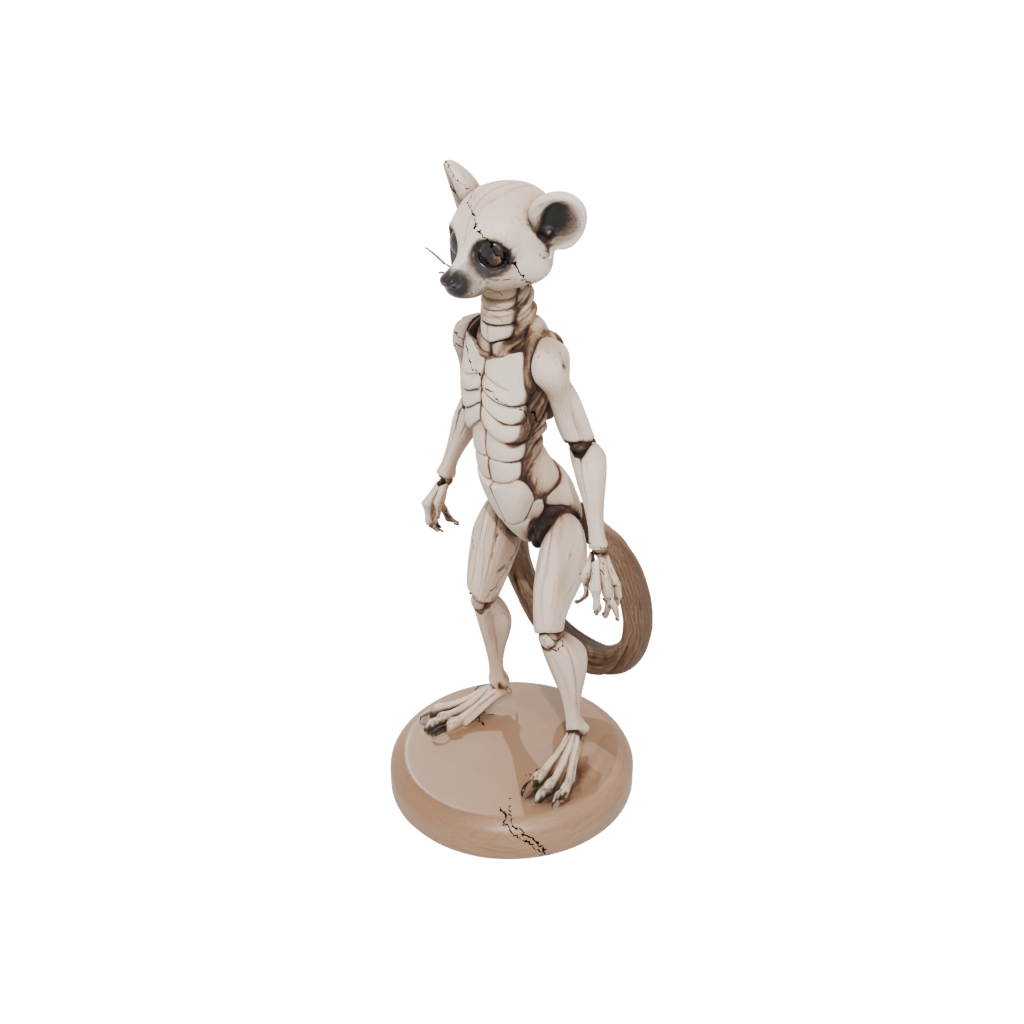 Woodgrain Skeleton Flexi Lemur