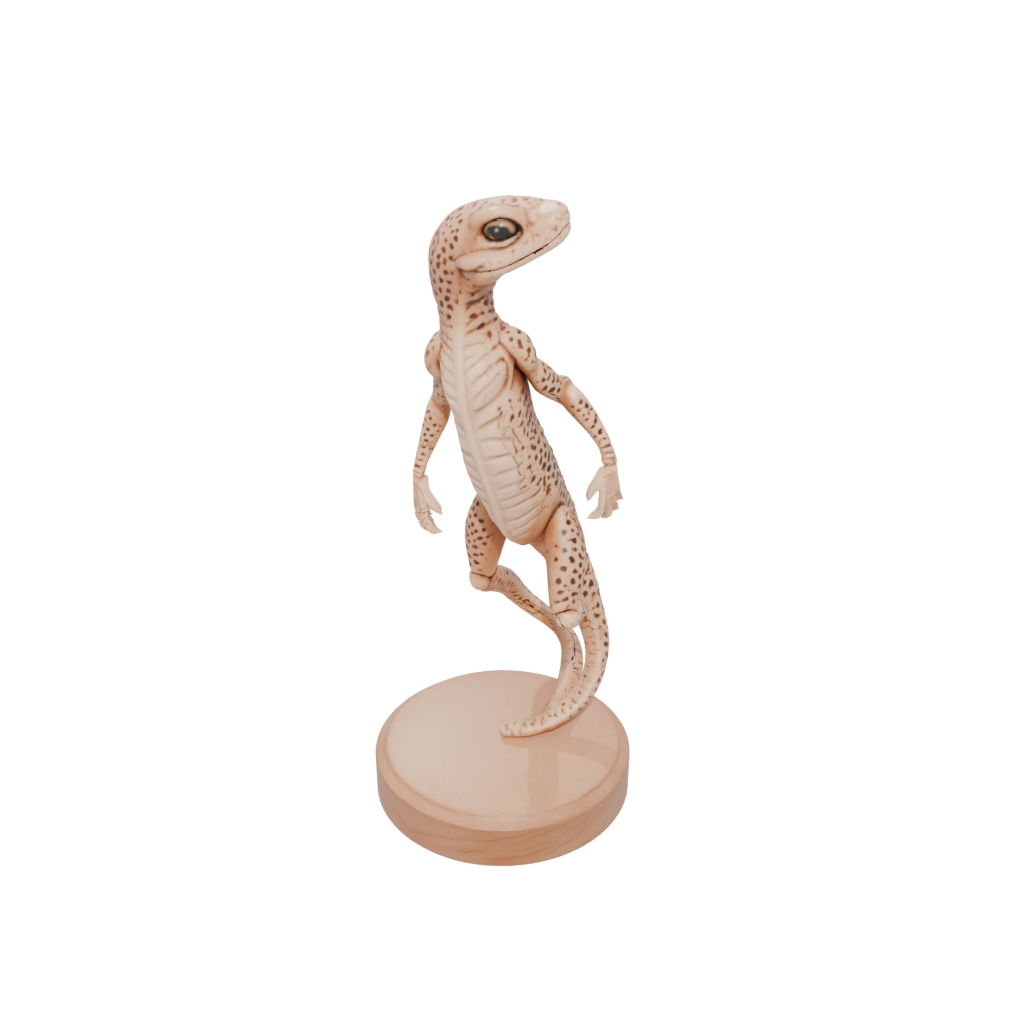 Woodgrain Skeleton Flexi Leopard Gecko